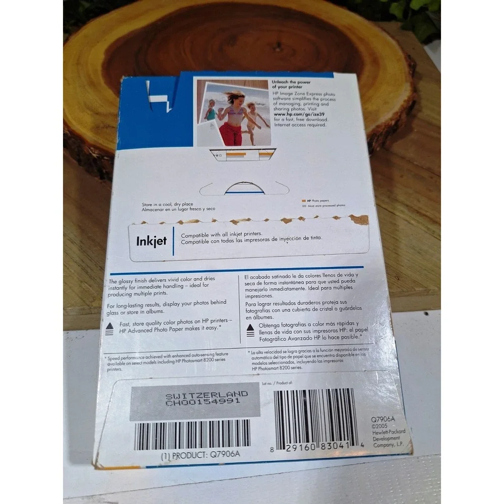Lot of 2 HP Advanced Glossy Inkjet Photo Paper 100 Sheets 4 x 6